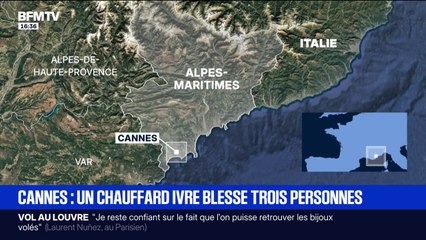Un chauffard ivre blesse trois personnes dans un accident de la route à Cannes