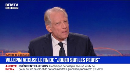 Pour Dominique de Villepin, ancien Premier ministre, le RN est "un mouvement qui joue sur les peurs"