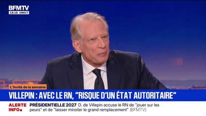 Présidentielle 2027: pour Dominique de Villepin, ancien Premier ministre, "le principal risque pour notre pays, c'est la menace d'une victoire du RN"