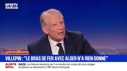 Dominique de Villepin appelle à renouer le dialogue entre la France et l'Algérie 🇫🇷🇩🇿