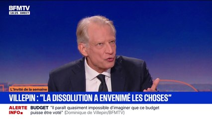 Budget: pour Dominique de Villepin, ancien Premier ministre, "il est normal que les plus riches soient amenés à faire une contribution plus importante"