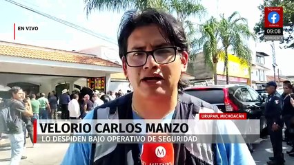 Despiden al alcalde de Uruapan, Carlos Manzo, en medio de un fuerte operativo de seguridad