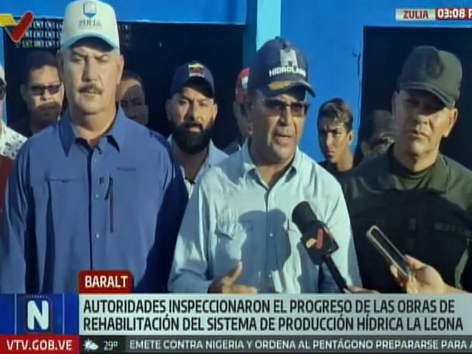 Zulia | Inspeccionan avance de la rehabilitación del sistema hídrico La Leona en el mcpio. Baralt