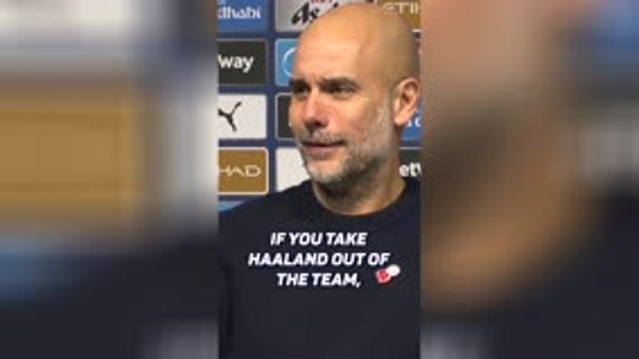 Pep puts Haaland on Messi and Ronaldo's level