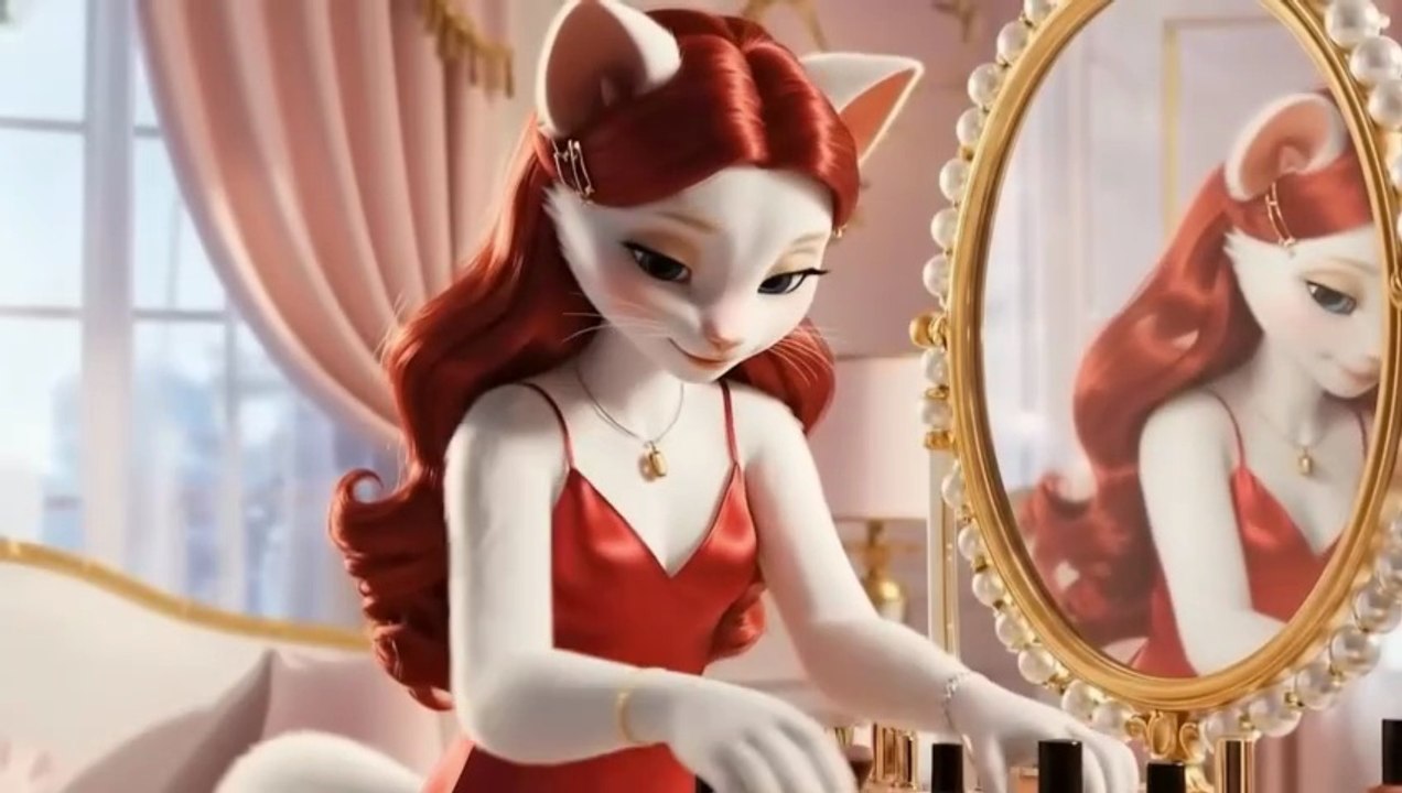 🐱💄Naughty Kitten Wears Makeup For The First Time And Is Supported By Its Mother  AI CAT STORY