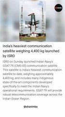 India's heaviest communication satellite weighing 4,400 kg launched by ISRO