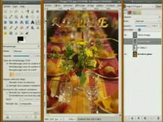 Tuto Gimp : Intéraction Sélection Alpha / Claques