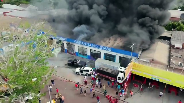Salto del Guairá: Equipes controlam incêndio na Mitsuo, mas situação ainda requer atenção