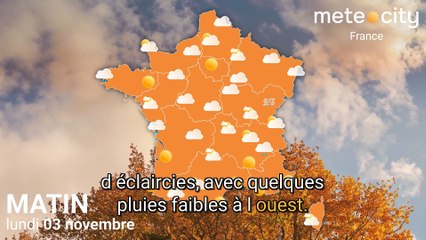 Bulletin météo France du lundi 03 novembre 2025