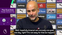 'Hopefully Arsenal can concede one goal!' - Pep on EPL title race