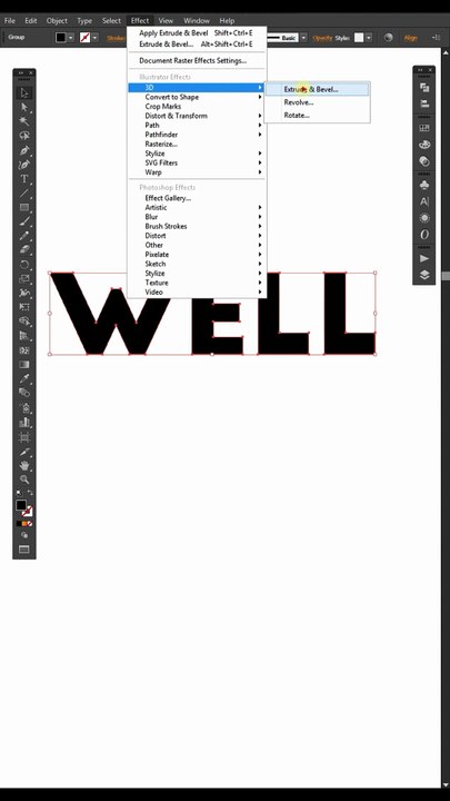 Tips font 3D efek