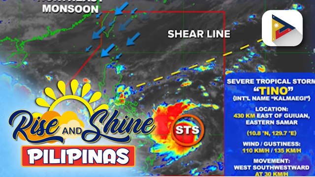 Bagyong #TinoPH, lumakas pa at isa ng ‘severe tropical storm’; Signal No. 1 at 2 nakataas na sa maraming lugar