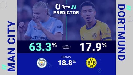 Manchester City vs Borussia Dortmund - Opta Predictor