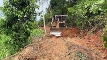 High Efficiency! D6R XL Bulldozer Quickly Clears the Road