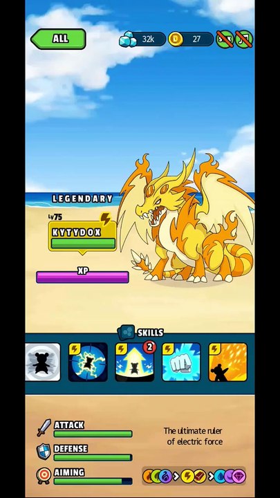 Dynamons World Kytydox Max Level 75 (Mobile Game)