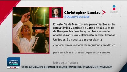 Christopher Landau se pronuncia sobre el asesinato de Carlos Manzo