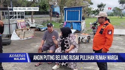 Detik-Detik Puting Beliung di Malang, Rusak Puluhan Rumah Warga
