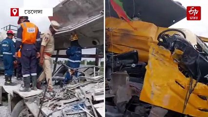 পাথরভর্তি লরির সঙ্গে সরকারি বাসের সংঘর্ষ, মৃত অন্তত 21