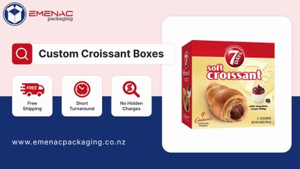 Beautiful Custom Croissant Boxes for Bakery Branding | Emenac Packaging NZ