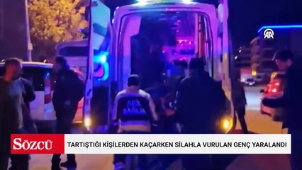 Tartıştığı kişilerden kaçarken silahla vurulan genç yaralandı