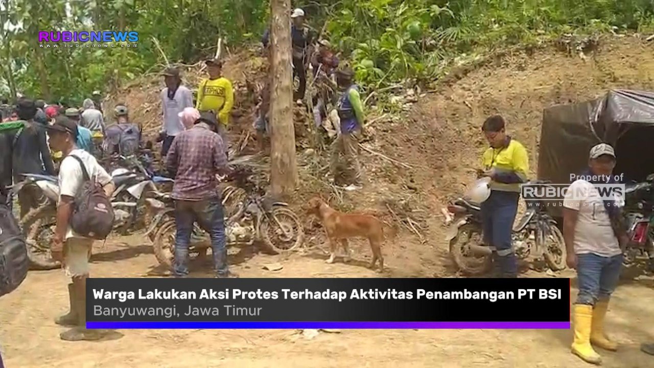 Diduga Melakukan Pengeboran di Area Tambang Rakyat Petak 67 dan 78 Gunung Tumpang Pitu, Ratusan Warga Lakukan Protes Minta PT BSI Segera Angkat Kaki