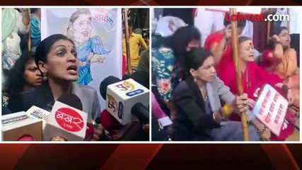 रुपाली चाकणकरांच्या राजीनाम्याची मागणी पुण्यात NCP ठाकरेंची सेना रस्त्यावर का