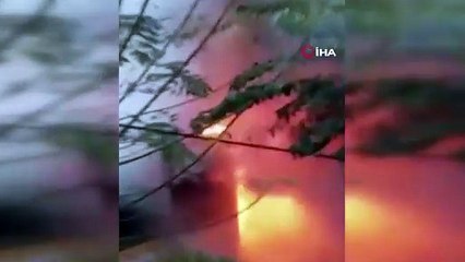 Öğrenci servisi alev alev yandı; faciadan dönüldü!