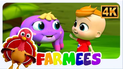 Itsy Bitsy Spider by Farmees | 4K Nursery Rhymes & Kids Songs | Baby Songs for Children