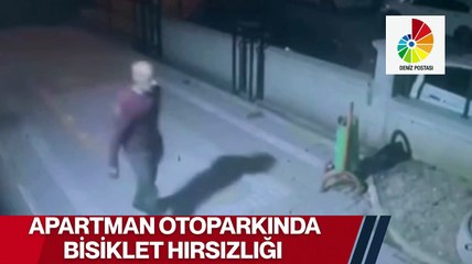 Apartman otoparkında bisiklet hırsızlığı