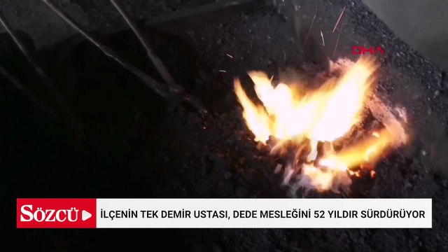 İlçenin tek demir ustası, dede mesleğini 52 yıldır sürdürüyor