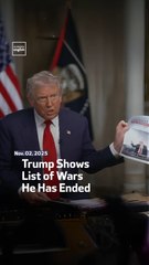 Trump Shows List of Wars He Has Ended