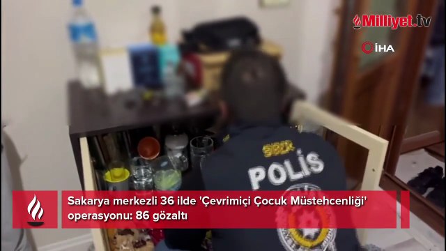 Sakarya merkezli 36 ilde çocuklara yönelik çevrimiçi suç operasyonu: 86 gözaltı
