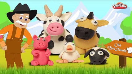 Play Doh Old MacDonald Had a Farm | Create Animals with Play Doh | Fun Nursery Rhymes for Kids