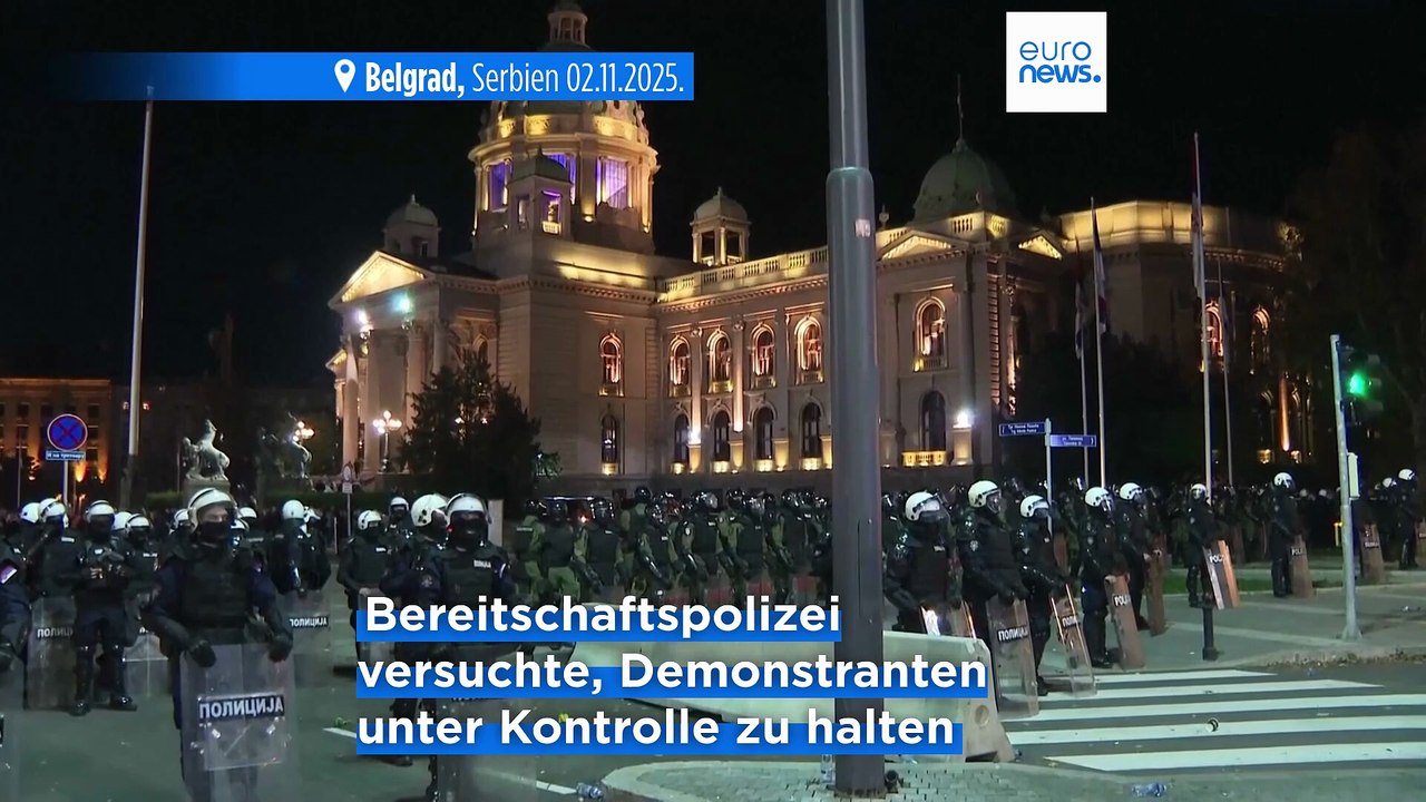 Belgrad: Proteste gegen Präsident Vučić nach Novi Sad-Jahrestag