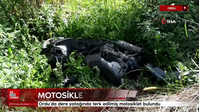 Ordu’da dere yatağında terk edilmiş motosiklet bulundu