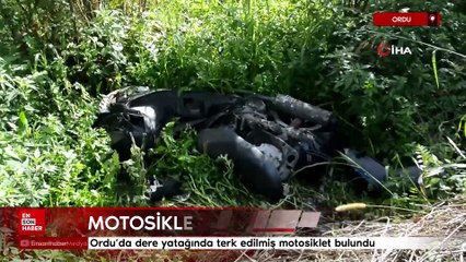 Ordu’da dere yatağında terk edilmiş motosiklet bulundu