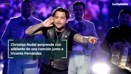 Christian Nodal sorprende con adelanto de una canción junto a Vicente Fernández