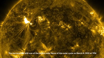 The sun erupted with one of the largest solar flares of this solar cycle on March 6, 2012 at 7PM