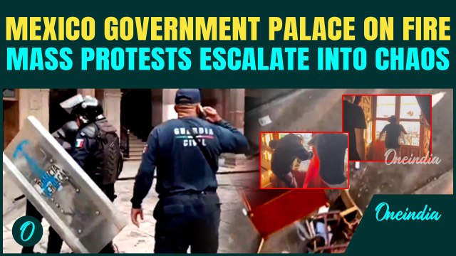 Mexico Government Palace On Fire: Mexico Protesters INVADE Palace as Mayor Manzo Shot Dead