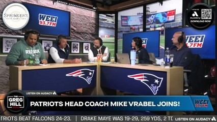 Mike Vrabel Joins live at Gillette Stadium! The Greg Hill Show!