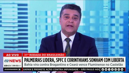 Brasileirão: Palmeiras retoma a liderança e rivais sonham com a Libertadores