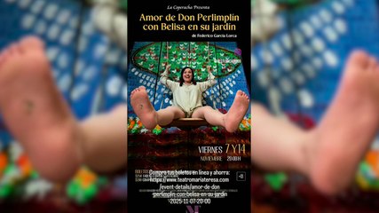 ‘Amor de don Perlimplín con Belisa en su jardín’ tendrá dos funciones en el Teatro María Teresa