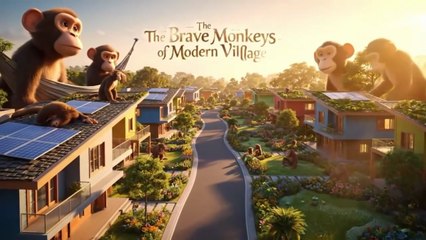 Monkeys of Mordern Village make by (Veo3 Ultra) #aishortflim
