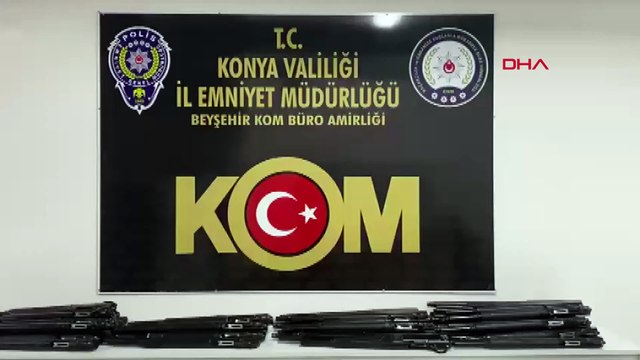 Konya’da yüzlerce tüfek ve tabanca ile silah parçaları ele geçirildi