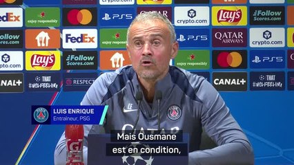 PSG - Luis Enrique : “Dembélé va jouer face au Bayern, mais je ne sais pas combien de minutes”