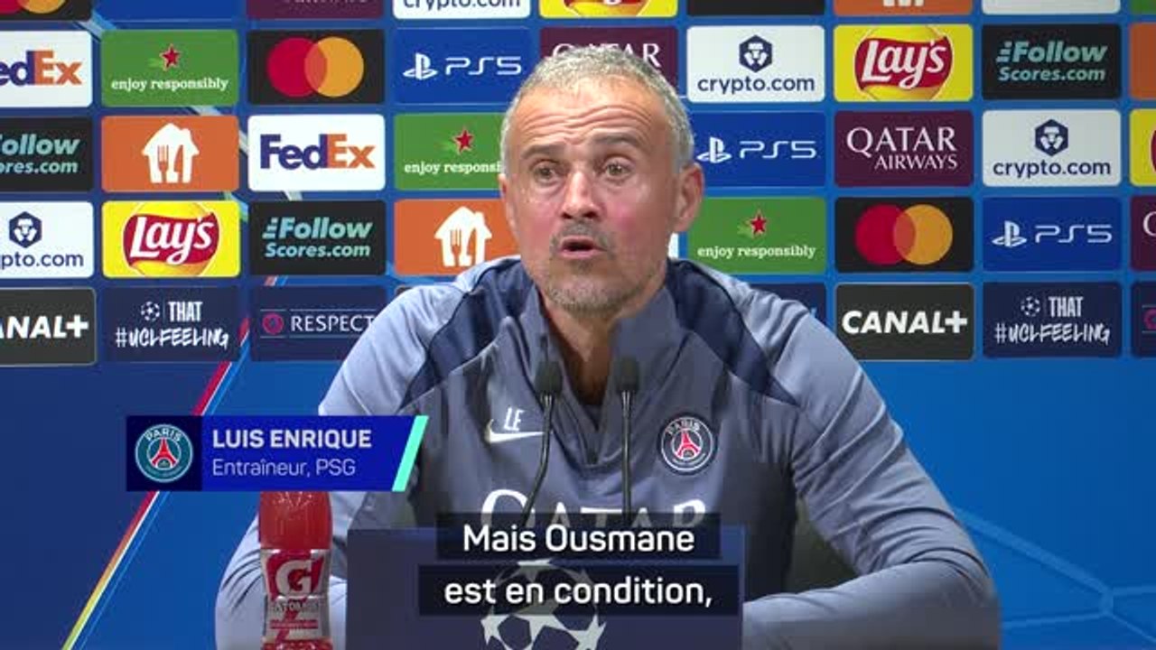 PSG - Luis Enrique : “Dembélé va jouer face au Bayern, mais je ne sais pas combien de minutes”