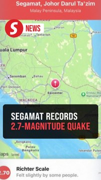 Minor 2.7-magnitude earthquake recorded in Segamat, says MetMalaysia
