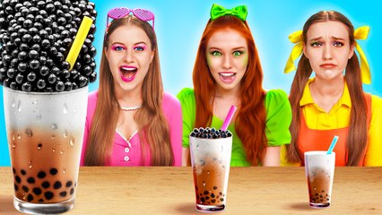 Giant, Medium or Tiny Food? Gold and Silver Color Showdown!