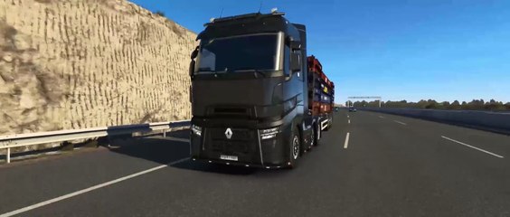 ETS2 | Renault T 520 | Malaga ES to Algeciras ES | FlatRack Container Stacked 28t