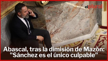 Abascal, tras la dimisión de Mazón: "Sánchez es el único culpable"